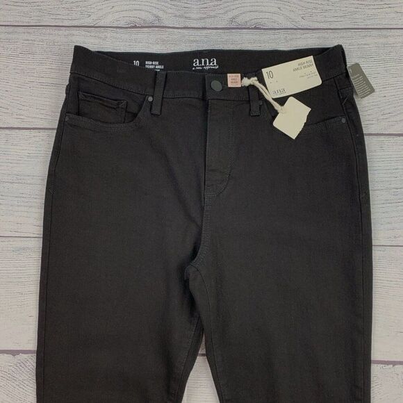 A.N.A. Jeans sz 10 High Rise Skinny Ankle Black Wash Inseam 27.5" New NWT - Picture 3 of 9